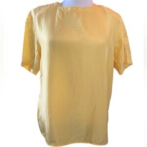 Susan Marsh blouse vintage 80s 100% silk keyhole w/button in back size large